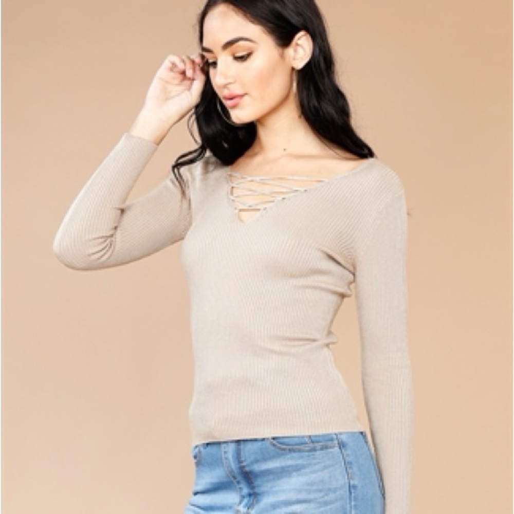 Aeropostale Long Sleeve White Cut-out